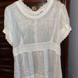 Johnny Was Embroidered Boho Top